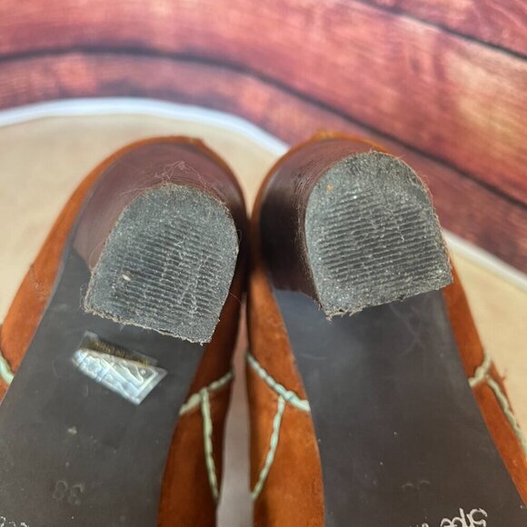 Shoe The Bear Bijou Caramel Suede Ankle Back Zip Booties - Picture 11 of 16